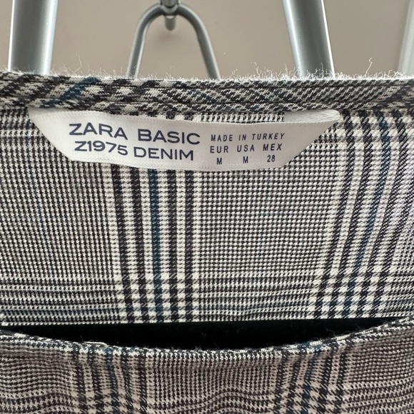 Zara striped grey and black shirt (green and navy ribbon detail on arms). Size M - Picture 3 of 3